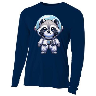 Cute Raccoon Astronaut Helmet Space Cute Cooling Performance Long Sleeve Crew