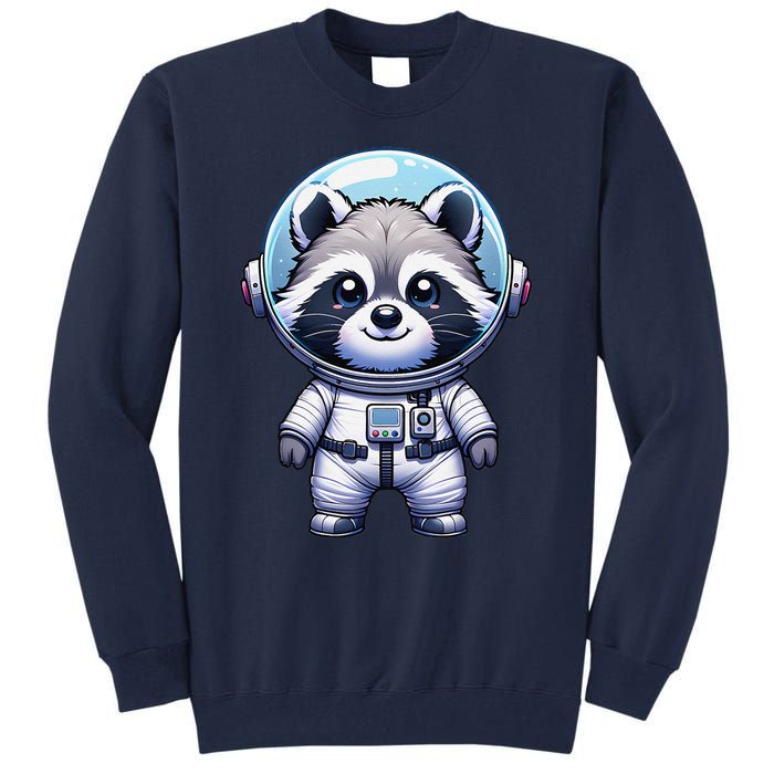 Cute Raccoon Astronaut Helmet Space Cute Tall Sweatshirt