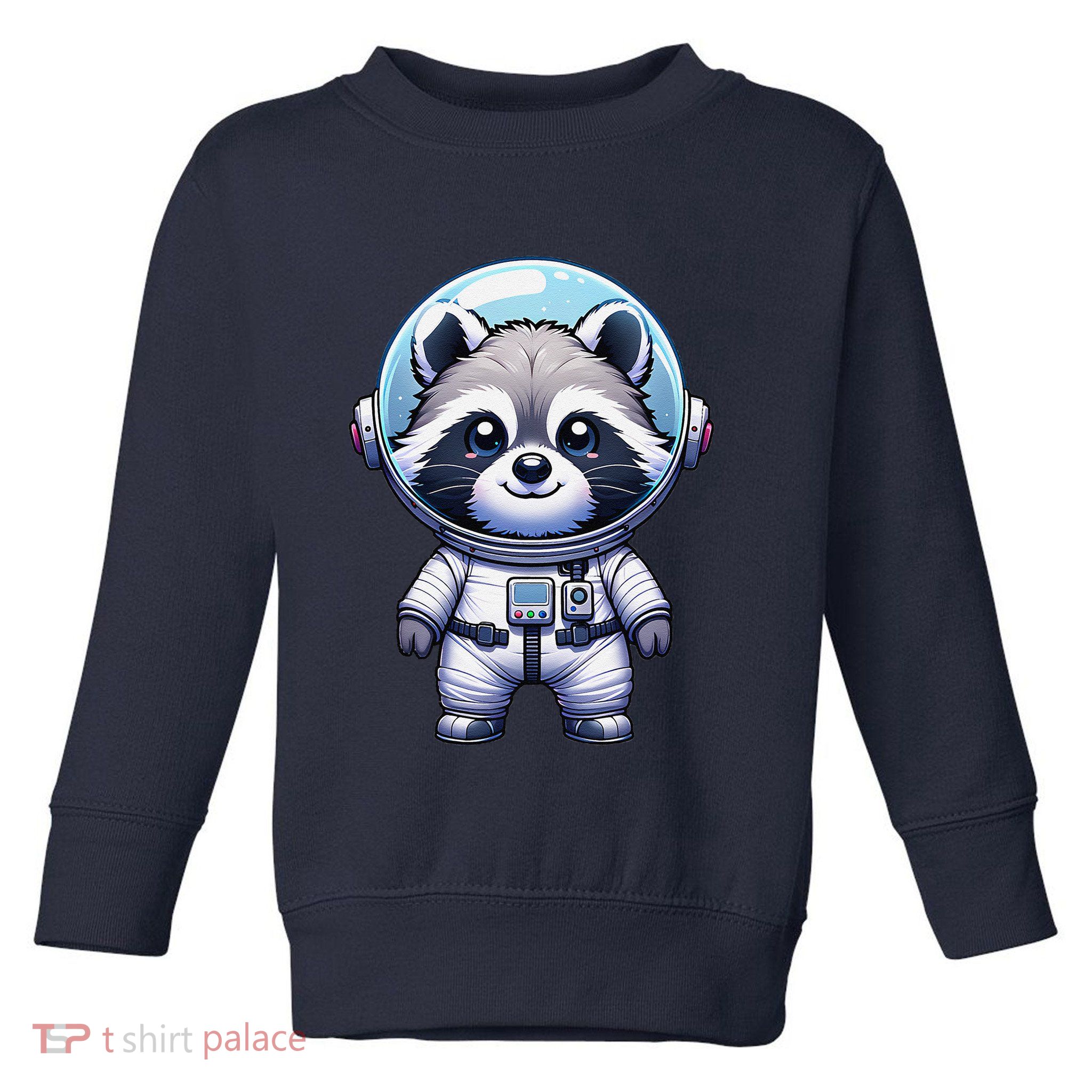 Cute Raccoon Astronaut Helmet Space Cute Toddler Sweatshirt