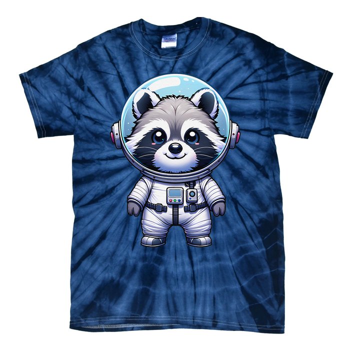 Cute Raccoon Astronaut Helmet Space Cute Tie-Dye T-Shirt