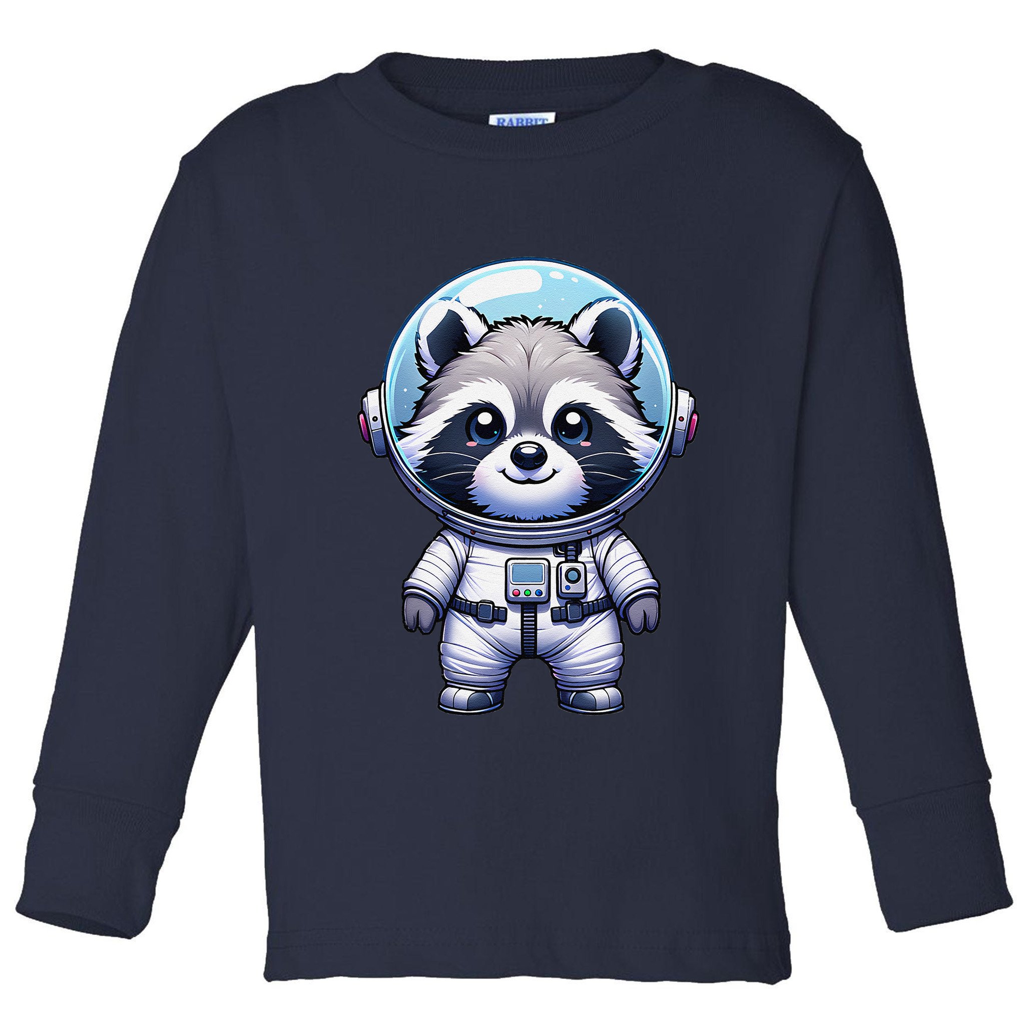 Cute Raccoon Astronaut Helmet Space Cute Toddler Long Sleeve Shirt