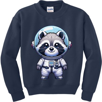 Cute Raccoon Astronaut Helmet Space Cute Kids Sweatshirt
