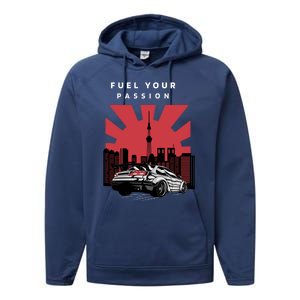 Cars Racing Automotive Lovers Retro Japan Auto Drifting Race Great Gift Performance Fleece Hoodie