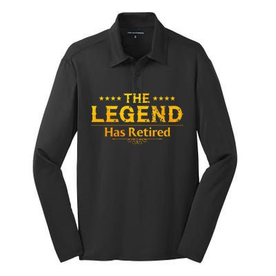 Cute Retired Art For Women Retiring Silk Touch Performance Long Sleeve Polo