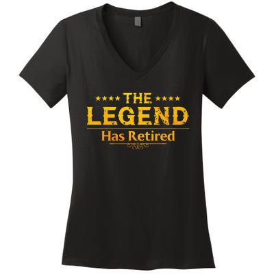 Cute Retired Art For Women Retiring Women's V-Neck T-Shirt