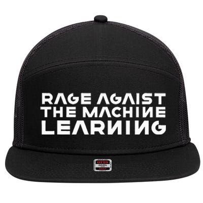 Computer Rage Agaist The Machine Learning 7 Panel Mesh Trucker Snapback Hat