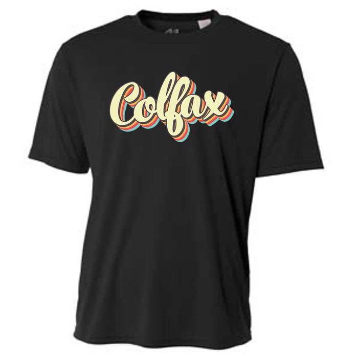 Colfax Retro Art Baseball Font Vintage Cooling Performance Crew T-Shirt