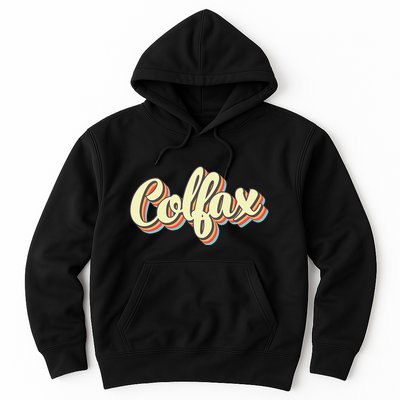 Colfax Retro Art Baseball Font Vintage Hoodie