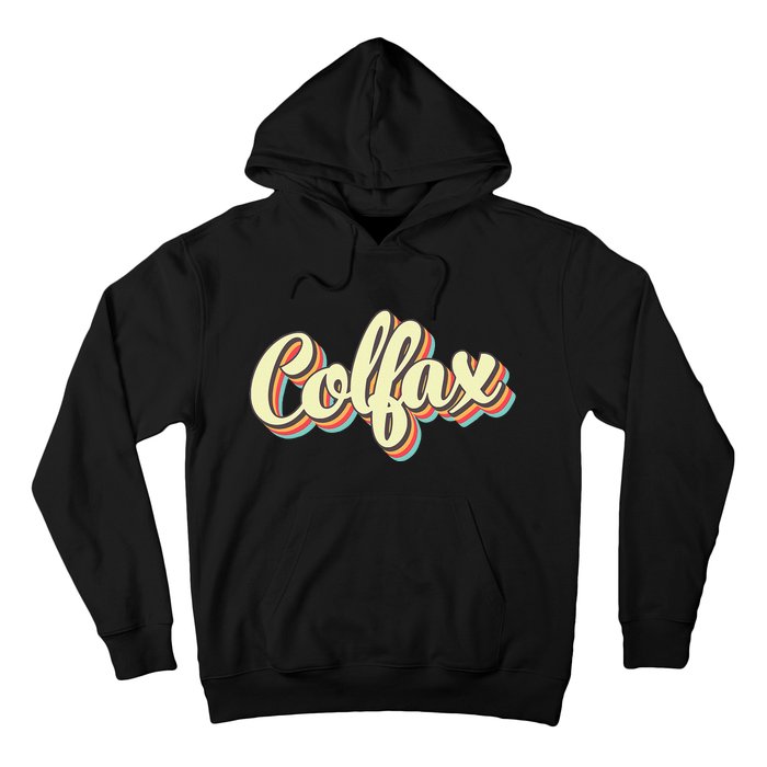 Colfax Retro Art Baseball Font Vintage Hoodie