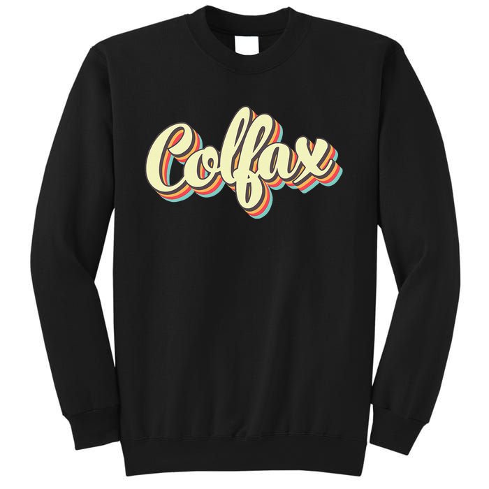 Colfax Retro Art Baseball Font Vintage Sweatshirt