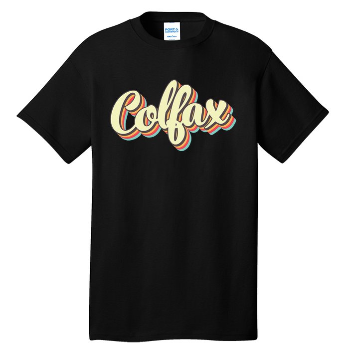 Colfax Retro Art Baseball Font Vintage Tall T-Shirt