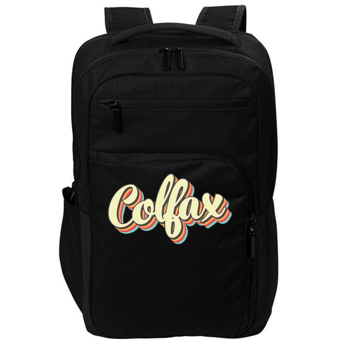 Colfax Retro Art Baseball Font Vintage Impact Tech Backpack