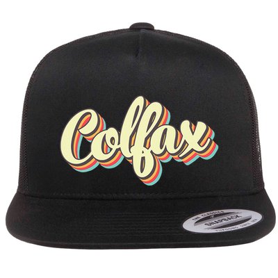 Colfax Retro Art Baseball Font Vintage Flatbill Hat