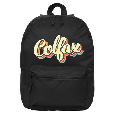 Colfax Retro Art Baseball Font Vintage 16 in Basic Backpack