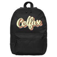 Colfax Retro Art Baseball Font Vintage 16 in Basic Backpack