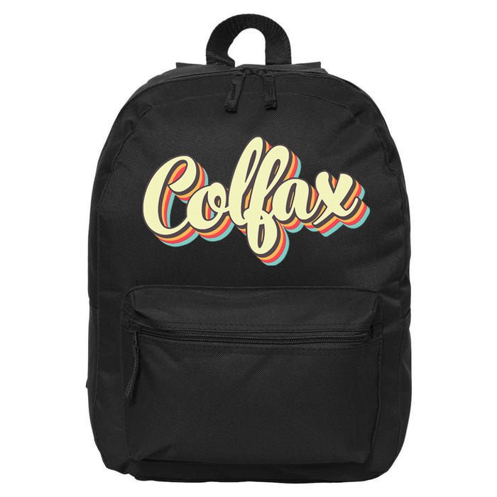 Colfax Retro Art Baseball Font Vintage 16 in Basic Backpack