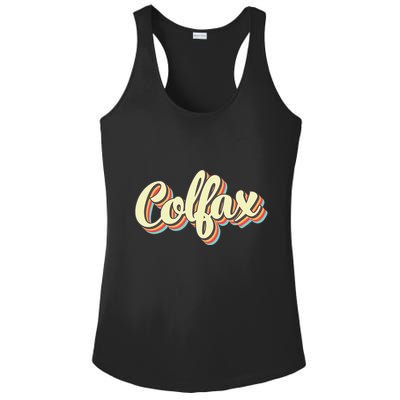 Colfax Retro Art Baseball Font Vintage Ladies PosiCharge Competitor Racerback Tank