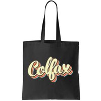 Colfax Retro Art Baseball Font Vintage Tote Bag