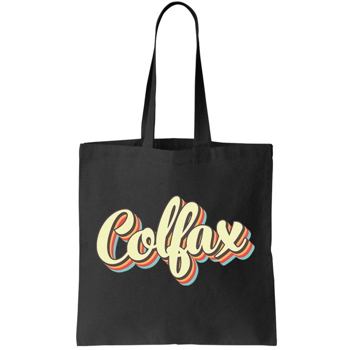 Colfax Retro Art Baseball Font Vintage Tote Bag