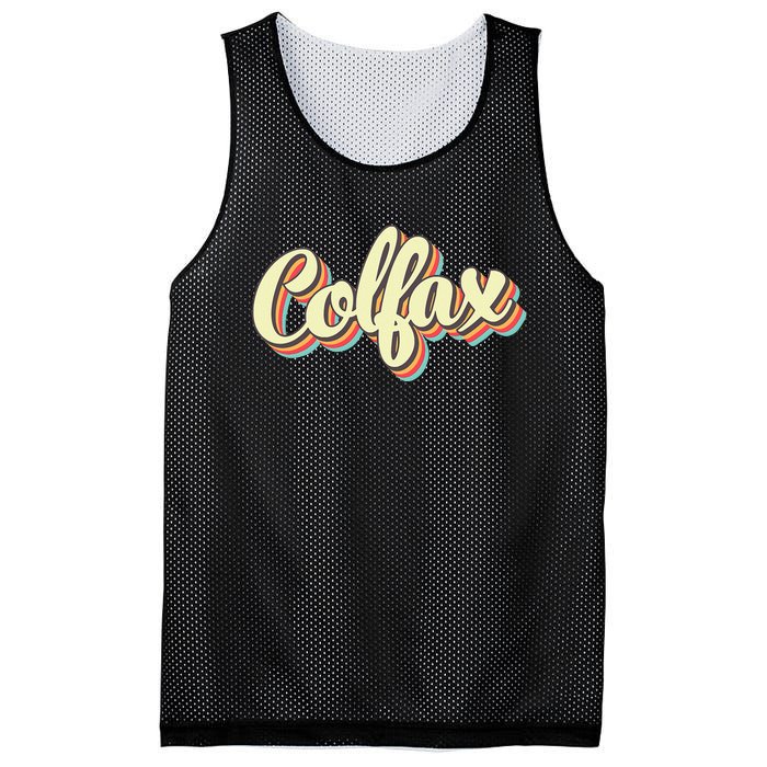 Colfax Retro Art Baseball Font Vintage Mesh Reversible Basketball Jersey Tank