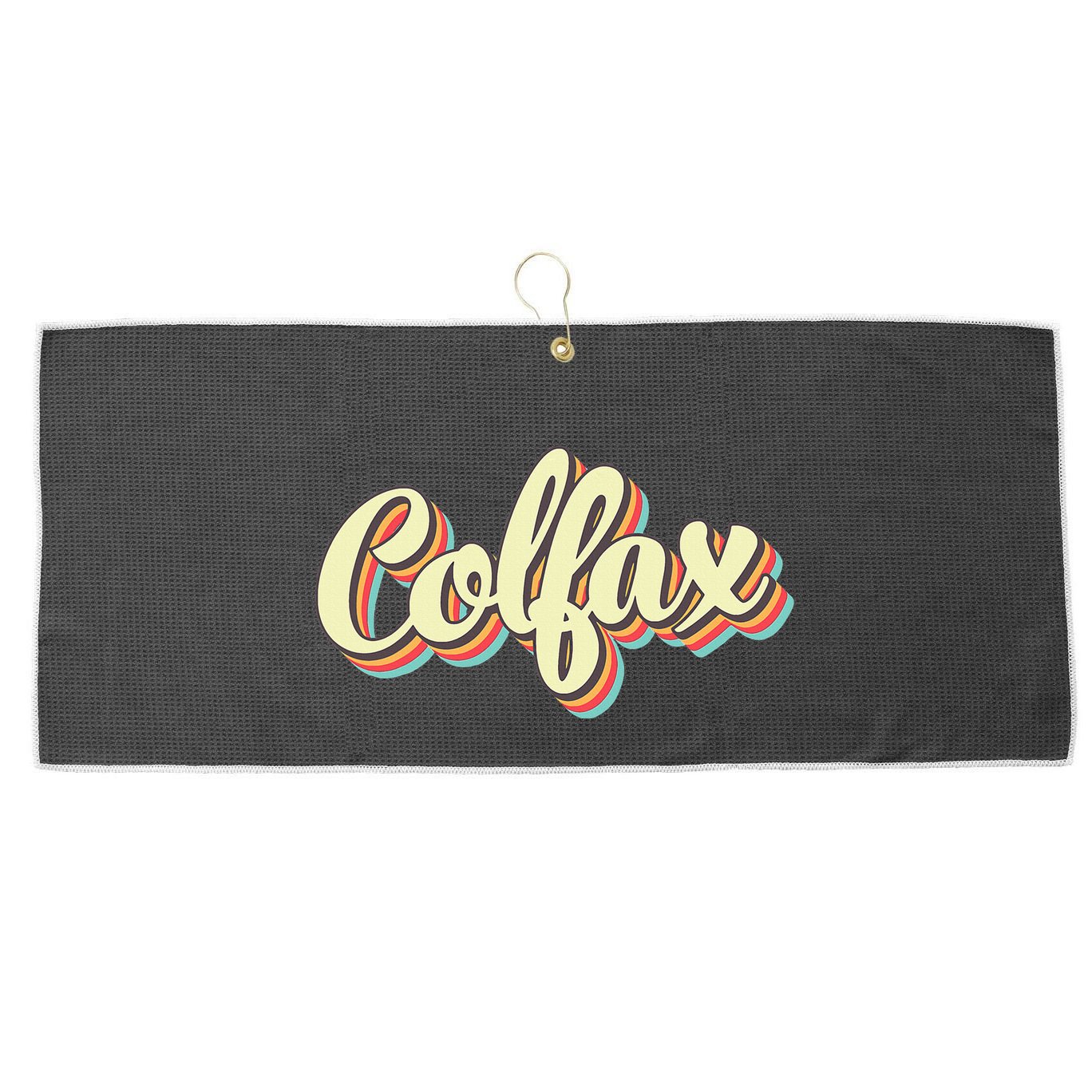 Colfax Retro Art Baseball Font Vintage Large Microfiber Waffle Golf Towel