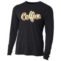 Colfax Retro Art Baseball Font Vintage Cooling Performance Long Sleeve Crew