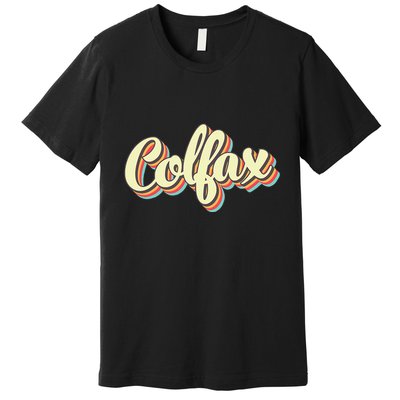 Colfax Retro Art Baseball Font Vintage Premium T-Shirt