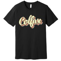 Colfax Retro Art Baseball Font Vintage Premium T-Shirt