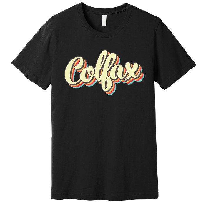 Colfax Retro Art Baseball Font Vintage Premium T-Shirt