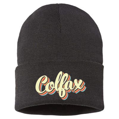 Colfax Retro Art Baseball Font Vintage Sustainable Knit Beanie