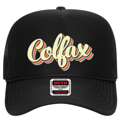 Colfax Retro Art Baseball Font Vintage Trucker Hat