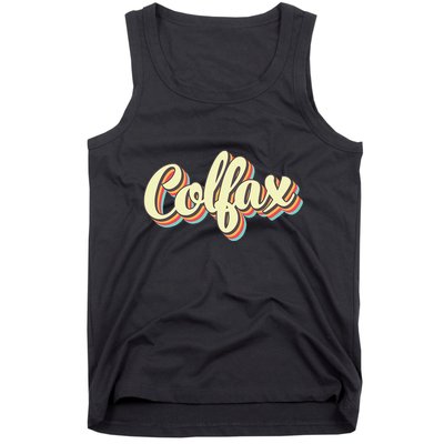 Colfax Retro Art Baseball Font Vintage Tank Top
