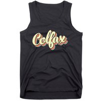 Colfax Retro Art Baseball Font Vintage Tank Top