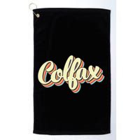 Colfax Retro Art Baseball Font Vintage Golf Towel