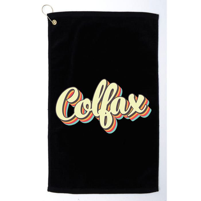 Colfax Retro Art Baseball Font Vintage Golf Towel