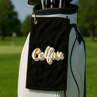 Colfax Retro Art Baseball Font Vintage Golf Towel
