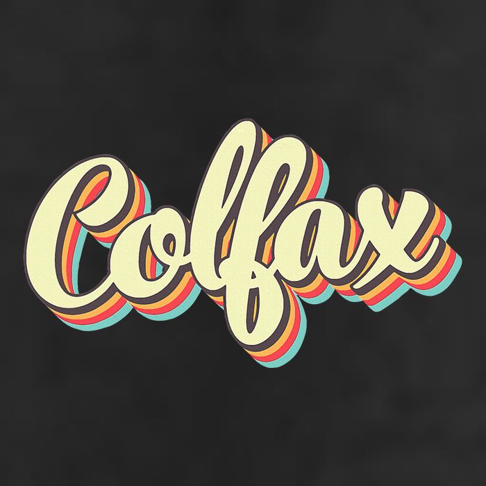 Colfax Retro Art Baseball Font Vintage Golf Towel