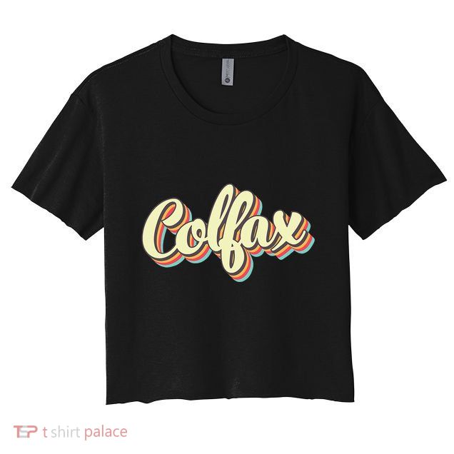 Colfax Retro Art Baseball Font Vintage Crop Top