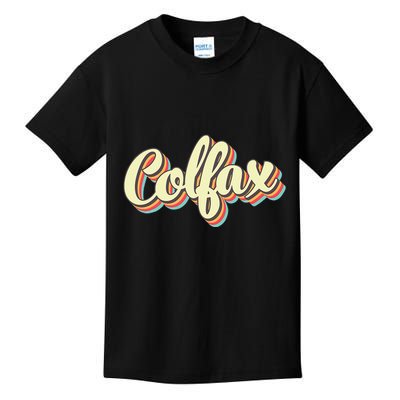 Colfax Retro Art Baseball Font Vintage Kids T-Shirt