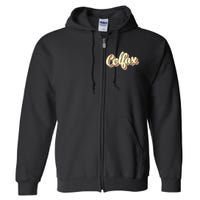 Colfax Retro Art Baseball Font Vintage Full Zip Hoodie