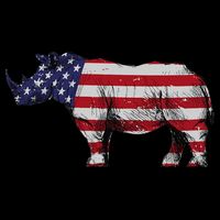 Cool Rhino Art For Rhinoceros 4th Of July USA Flag 16 in Basic Backpack
