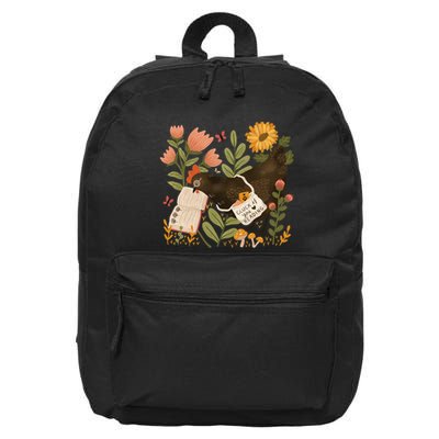 Chicken Reading A Book 16 in Basic Backpack