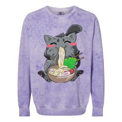 Cat Ra Anime Kawaii Neko Gift Colorblast Crewneck Sweatshirt