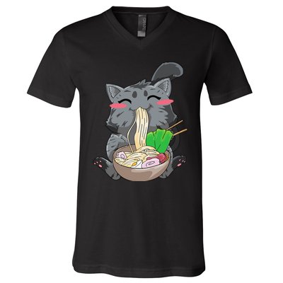 Cat Ra Anime Kawaii Neko Gift V-Neck T-Shirt