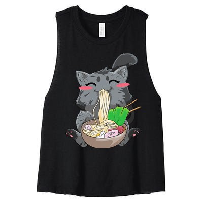 Cat Ra Anime Kawaii Neko Gift Women's Racerback Cropped Tank