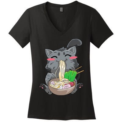 Cat Ra Anime Kawaii Neko Gift Women's V-Neck T-Shirt