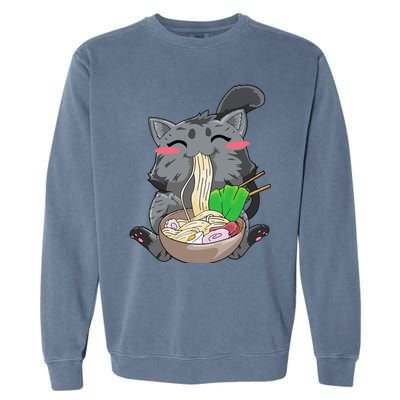 Cat Ra Anime Kawaii Neko Gift Garment-Dyed Sweatshirt