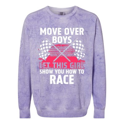 Car Racing Art Race Track Race Car Driver Colorblast Crewneck Sweatshirt