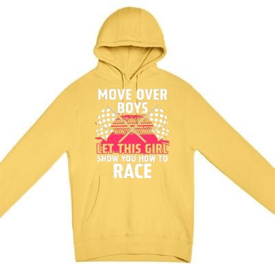 Car Racing Art Race Track Race Car Driver Premium Pullover Hoodie