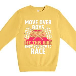 Car Racing Art Race Track Race Car Driver Premium Crewneck Sweatshirt